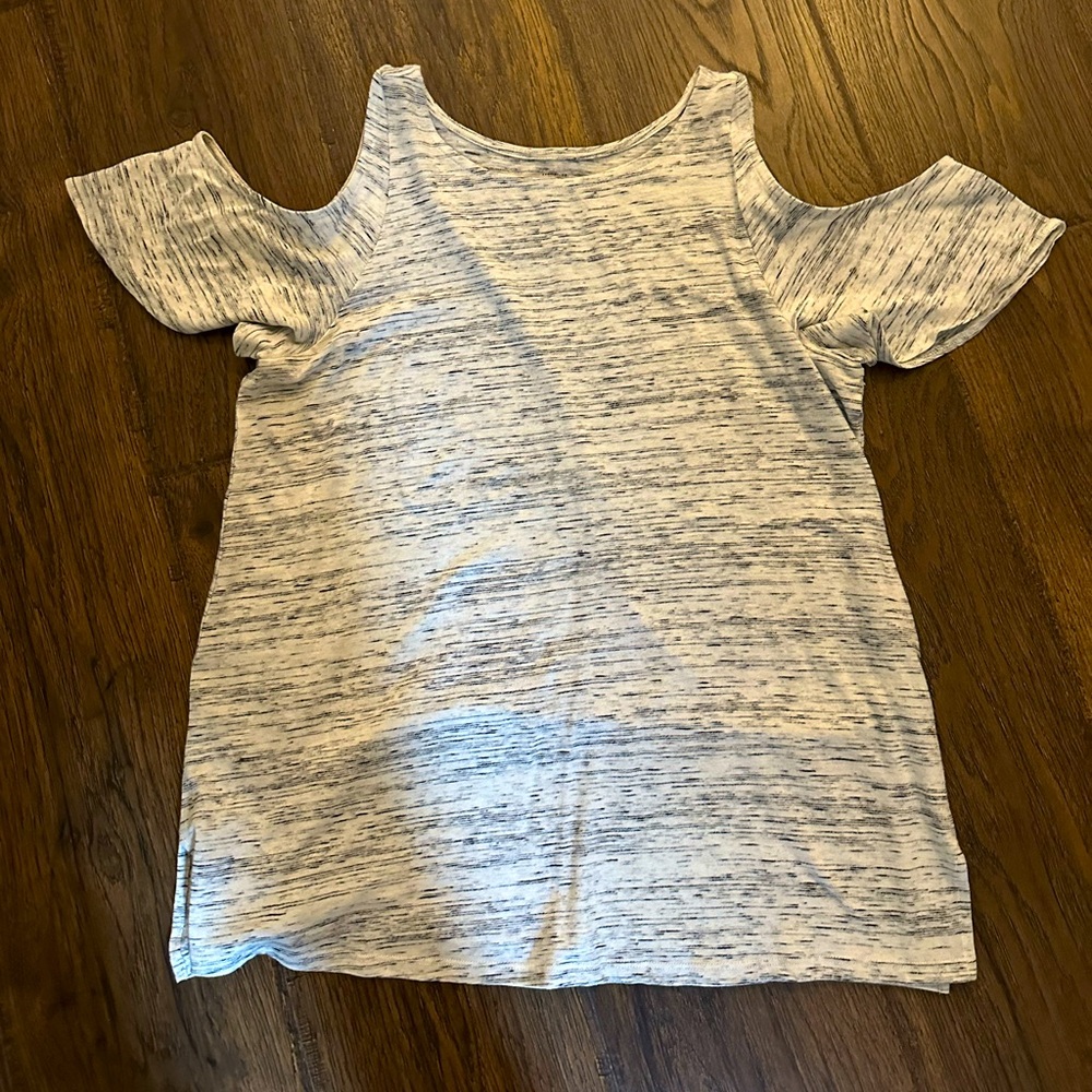 Short Sleeve Loft Cold-Shoulder Top - Size Medium